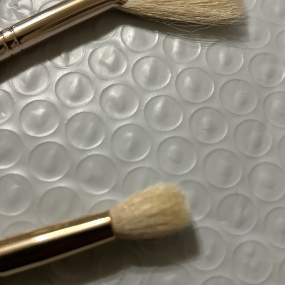 BAREMINERALS ASSORTED brush SET W/ BAG new crease, eyeshadow, flawless fan Brush - Picture 15 of 16